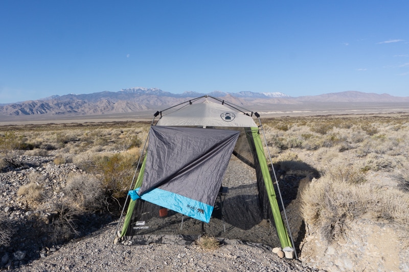 camping shade desert