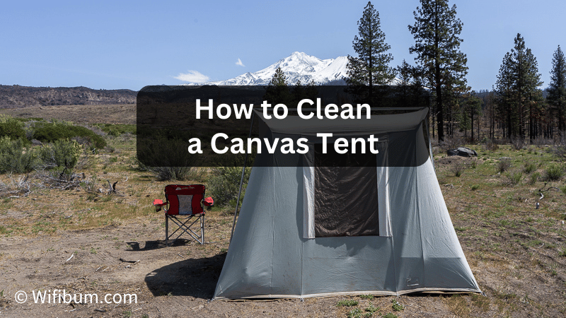 how to clean a canvas tent