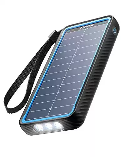 Anker PowerCore Solar 10000, 15W Power Bank 10,000 mAh with Dual Ports