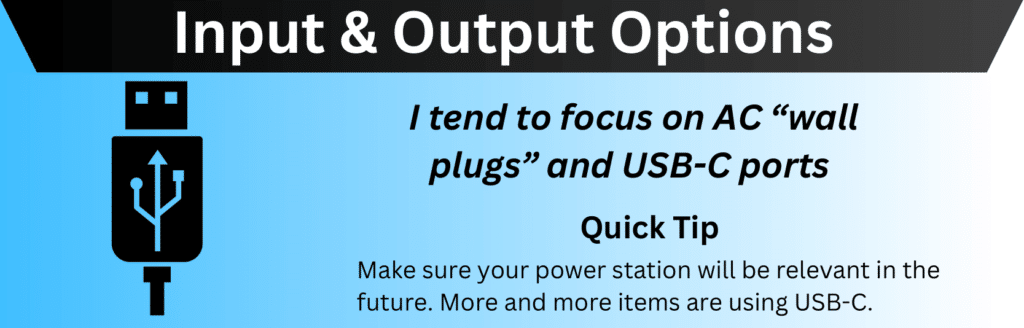 top power stations - input output options